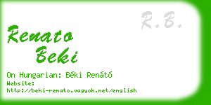 renato beki business card