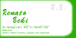 renato beki business card